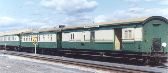 ZJ 367 is seen here at Picton as support car for Dining Car AV 426 during a safari tour to Pemberton.