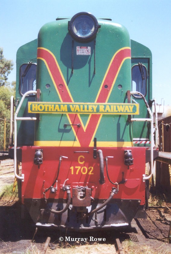 Short nose end view of C class diesel locomotive C 1702