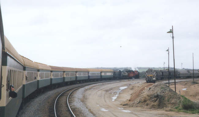 The Goomalling 100 years Centenary train enters into Avon Yard . Photo by N Blinco