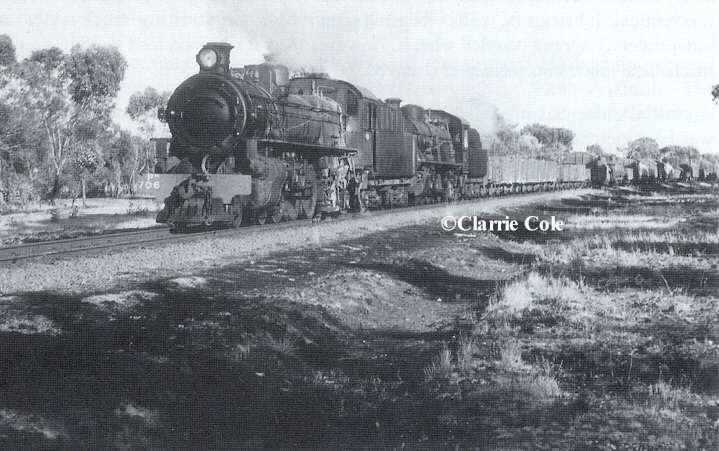 Pm 706 and an unknown W class on a Narrogin to Albany goods                            Photo by Clarrie Cole