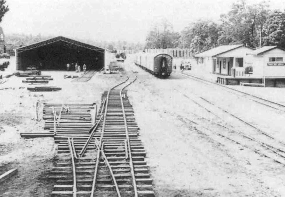 Construction of the new carriage shed at Dwellingup