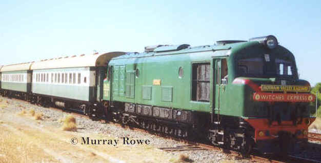 Left hand side view of XA class locomotive